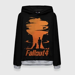 Толстовка-худи женская Fallout 4, цвет: 3D-меланж