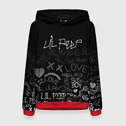 Толстовка-худи женская LIL PEEP, цвет: 3D-красный