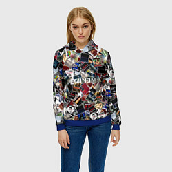 Толстовка-худи женская Дискография EMINEM, цвет: 3D-синий — фото 2