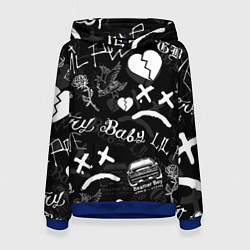 Толстовка-худи женская LIL PEEP, цвет: 3D-синий