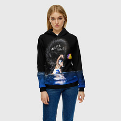 Толстовка-худи женская Water polo, цвет: 3D-черный — фото 2