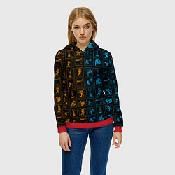 Толстовка-худи женская PORTAL, цвет: 3D-красный — фото 2