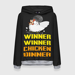 Толстовка-худи женская Winner Chicken Dinner, цвет: 3D-меланж