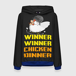 Толстовка-худи женская Winner Chicken Dinner, цвет: 3D-синий
