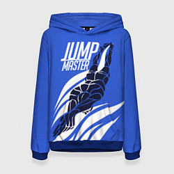 Толстовка-худи женская Jump master, цвет: 3D-синий