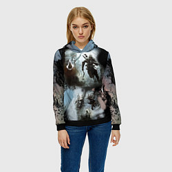 Толстовка-худи женская Assassin??s Creed, цвет: 3D-черный — фото 2