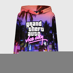 Толстовка-худи женская Grand Theft Auto Vice City, цвет: 3D-меланж