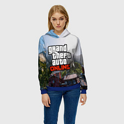 Толстовка-худи женская GTA Online, цвет: 3D-синий — фото 2