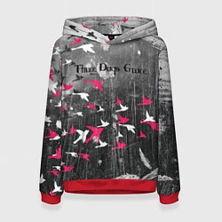 Толстовка-худи женская Three Days Grace art, цвет: 3D-красный