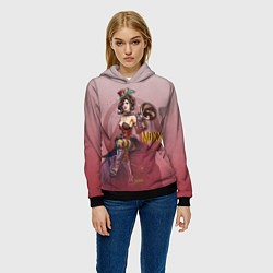 Толстовка-худи женская Mad Moxxi, цвет: 3D-черный — фото 2