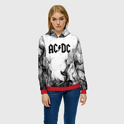 Толстовка-худи женская ACDC, цвет: 3D-красный — фото 2