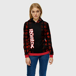 Толстовка-худи женская Roblox, цвет: 3D-красный — фото 2