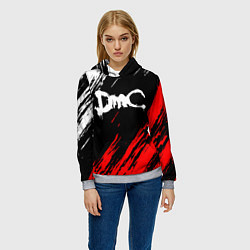 Толстовка-худи женская DEVIL MAY CRY DMC, цвет: 3D-меланж — фото 2