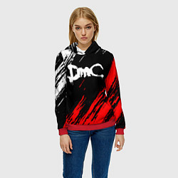 Толстовка-худи женская DEVIL MAY CRY DMC, цвет: 3D-красный — фото 2