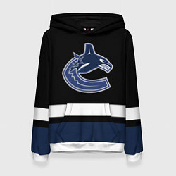 Толстовка-худи женская Vancouver Canucks, цвет: 3D-белый