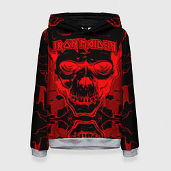 Толстовка-худи женская Iron Maiden, цвет: 3D-меланж