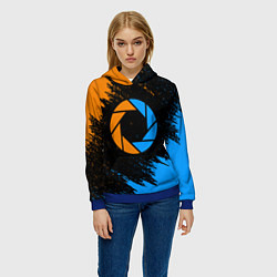 Толстовка-худи женская PORTAL, цвет: 3D-синий — фото 2