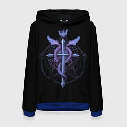 Толстовка-худи женская Стальной алхимик, цвет: 3D-синий