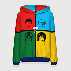 Толстовка-худи женская Queen, цвет: 3D-синий