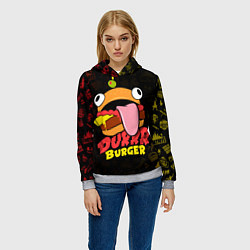 Толстовка-худи женская Fortnite Durrr Burger, цвет: 3D-меланж — фото 2