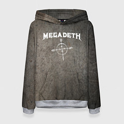 Толстовка-худи женская Megadeth, цвет: 3D-меланж