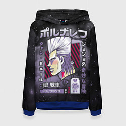 Толстовка-худи женская JoJo Bizarre Adventure, цвет: 3D-синий