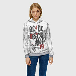 Толстовка-худи женская ACDC, цвет: 3D-меланж — фото 2