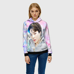 Толстовка-худи женская БТС 2020 Season Greeting Чимин, цвет: 3D-черный — фото 2