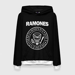 Толстовка-худи женская RAMONES, цвет: 3D-белый