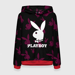 Толстовка-худи женская PLAYBOY, цвет: 3D-красный