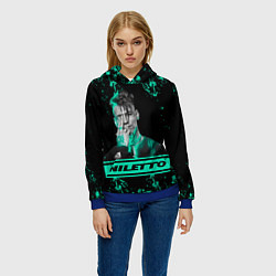 Толстовка-худи женская NILETTO, цвет: 3D-синий — фото 2