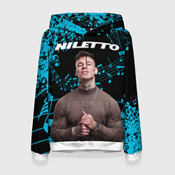 Толстовка-худи женская NILETTO, цвет: 3D-белый
