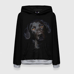 Толстовка-худи женская Пес, цвет: 3D-меланж