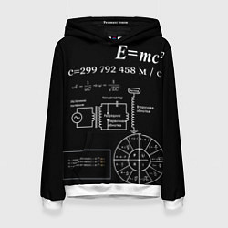Толстовка-худи женская Электродинамика, цвет: 3D-белый