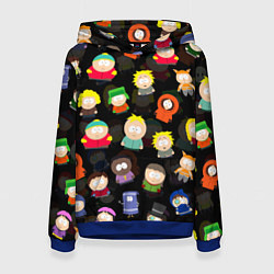 Толстовка-худи женская ЮЖНЫЙ ПАРК, цвет: 3D-синий