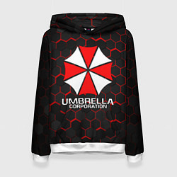 Толстовка-худи женская UMBRELLA CORP, цвет: 3D-белый