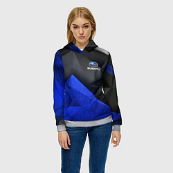 Толстовка-худи женская SUBARU, цвет: 3D-меланж — фото 2