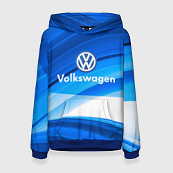 Толстовка-худи женская Volkswagen, цвет: 3D-синий