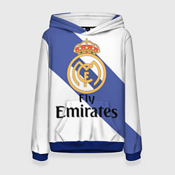 Толстовка-худи женская Реал, цвет: 3D-синий