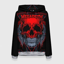 Толстовка-худи женская Megadeth, цвет: 3D-меланж