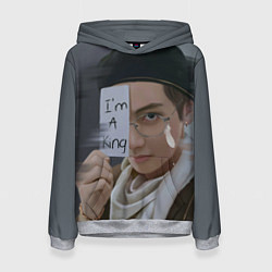 Толстовка-худи женская BTS, цвет: 3D-меланж
