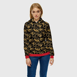 Толстовка-худи женская Versace, цвет: 3D-красный — фото 2