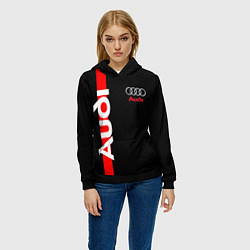 Толстовка-худи женская AUDI SPORT CARBON, цвет: 3D-черный — фото 2