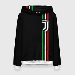 Толстовка-худи женская JUVENTUS, цвет: 3D-белый