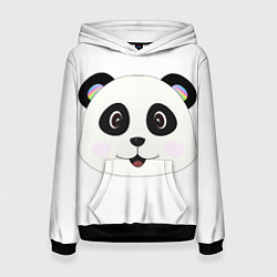 Толстовка-худи женская Panda, цвет: 3D-черный