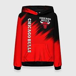 Толстовка-худи женская CHICAGO BULLS, цвет: 3D-черный