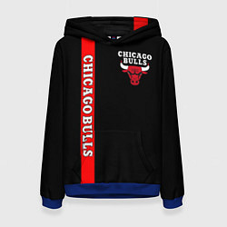 Толстовка-худи женская CHICAGO BULLS, цвет: 3D-синий