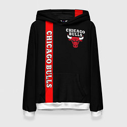 Толстовка-худи женская CHICAGO BULLS, цвет: 3D-белый