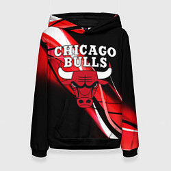 Толстовка-худи женская CHICAGO BULLS, цвет: 3D-черный