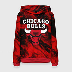 Толстовка-худи женская CHICAGO BULLS, цвет: 3D-красный